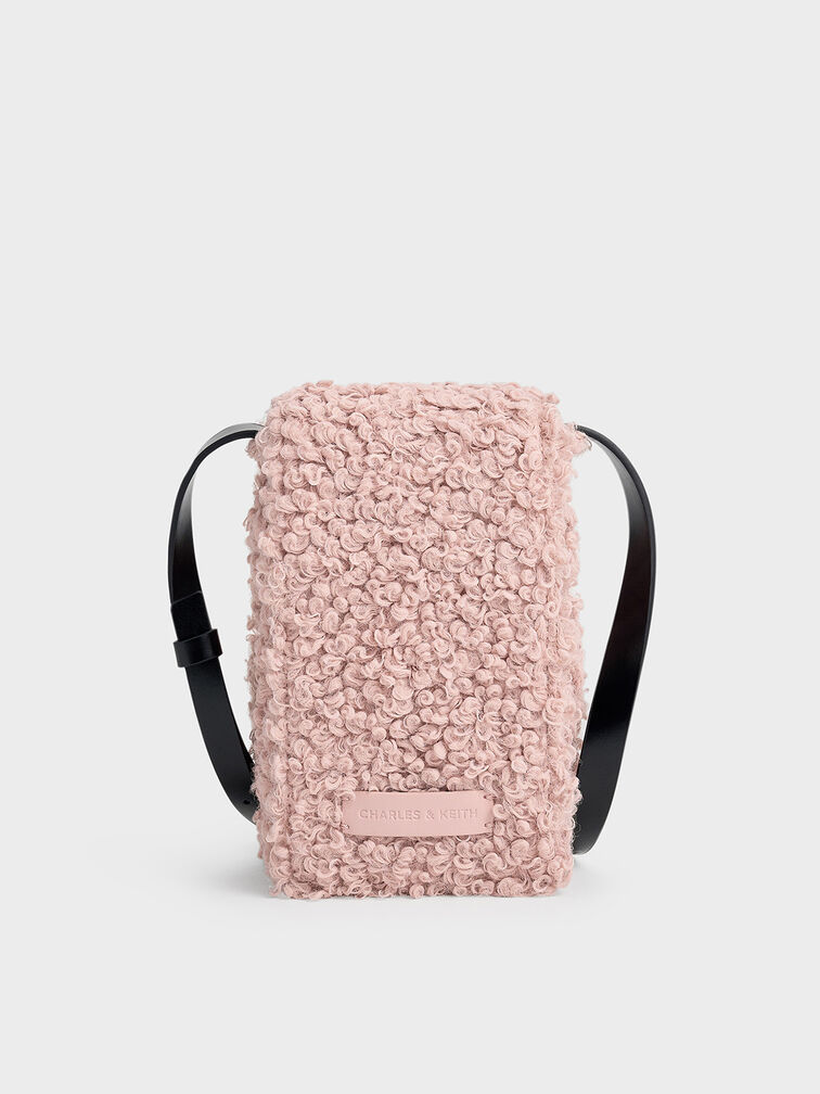 Furry Mini Bag, Pink, hi-res