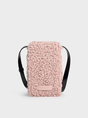 Furry Mini Bag, Pink, hi-res