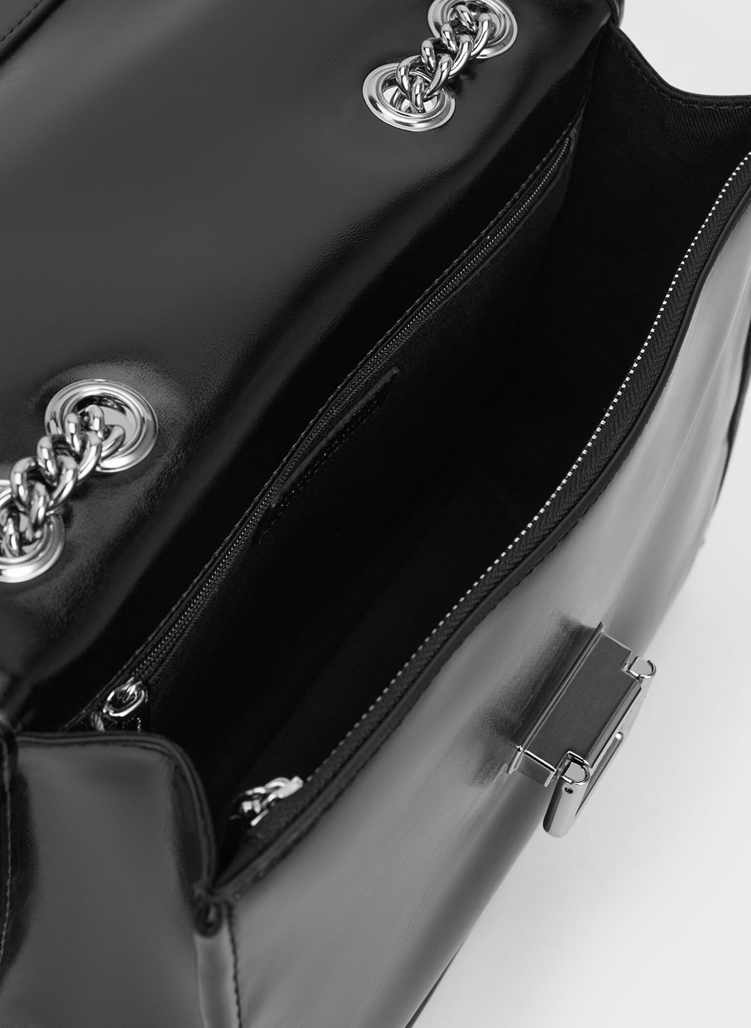 Neva Chain-Strap Shoulder Bag, Noir, hi-res