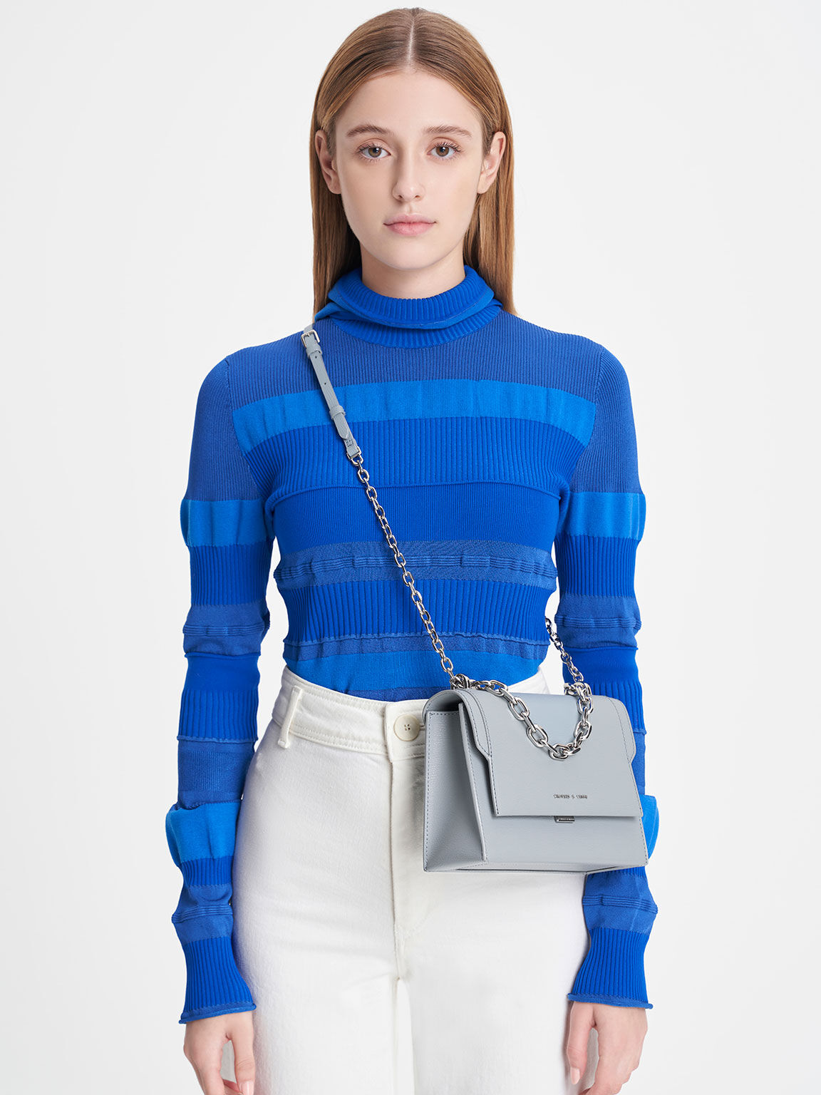 Charles and keith push lock front flap bag 2025