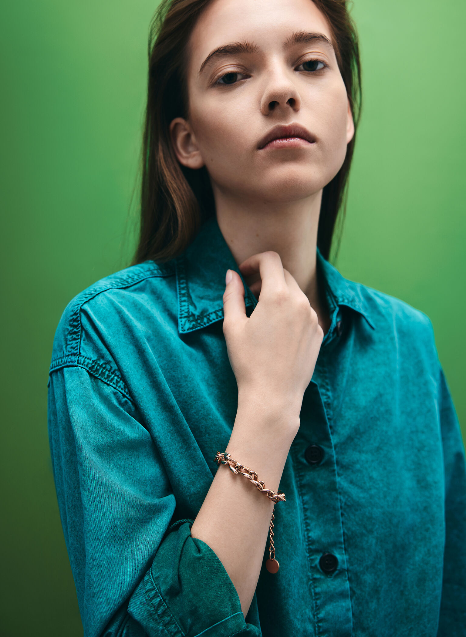 Kris Chain-Link Bracelet, Rose Gold, hi-res