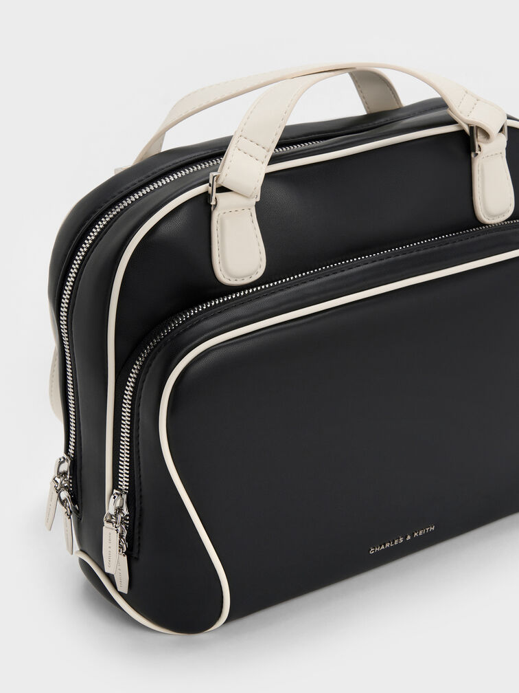 Nelly Two-Tone Front-Pocket Boxy Backpack, Multi, hi-res