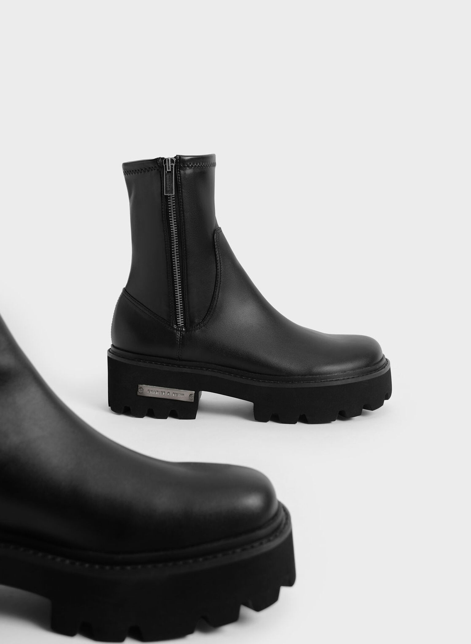 Imogen Side-Zip Ankle Boots, Black, hi-res