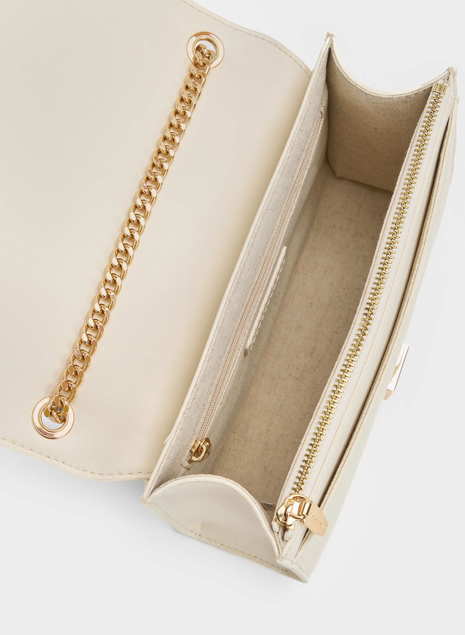 Shalia Chain-Strap Shoulder Bag, Cream, hi-res