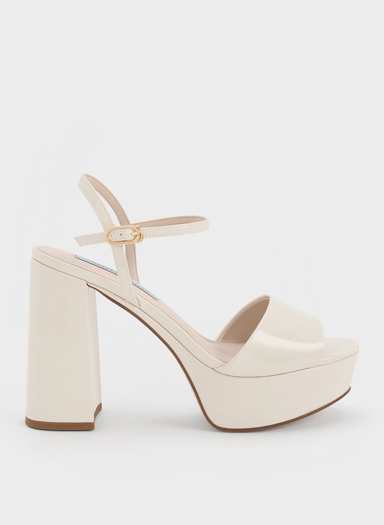 Halle Peep-Toe Metallic Platform Sandals, Chalk, hi-res
