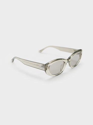Birdie Recycled Acetate Sunglasses, Minted Grey, hi-res