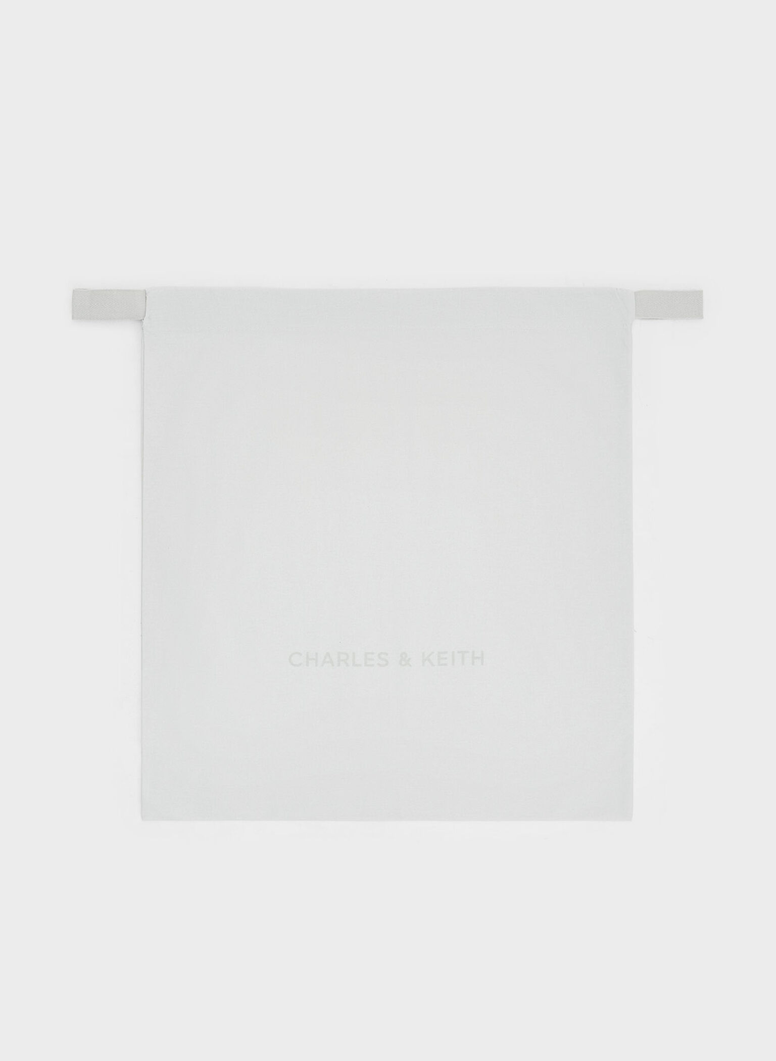 CHARLES & KEITH Recycled Cotton Drawstring Bag, Grey, hi-res