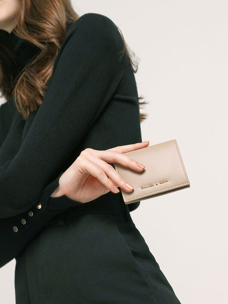 Daisy Bi-Fold Small Wallet, Sand, hi-res