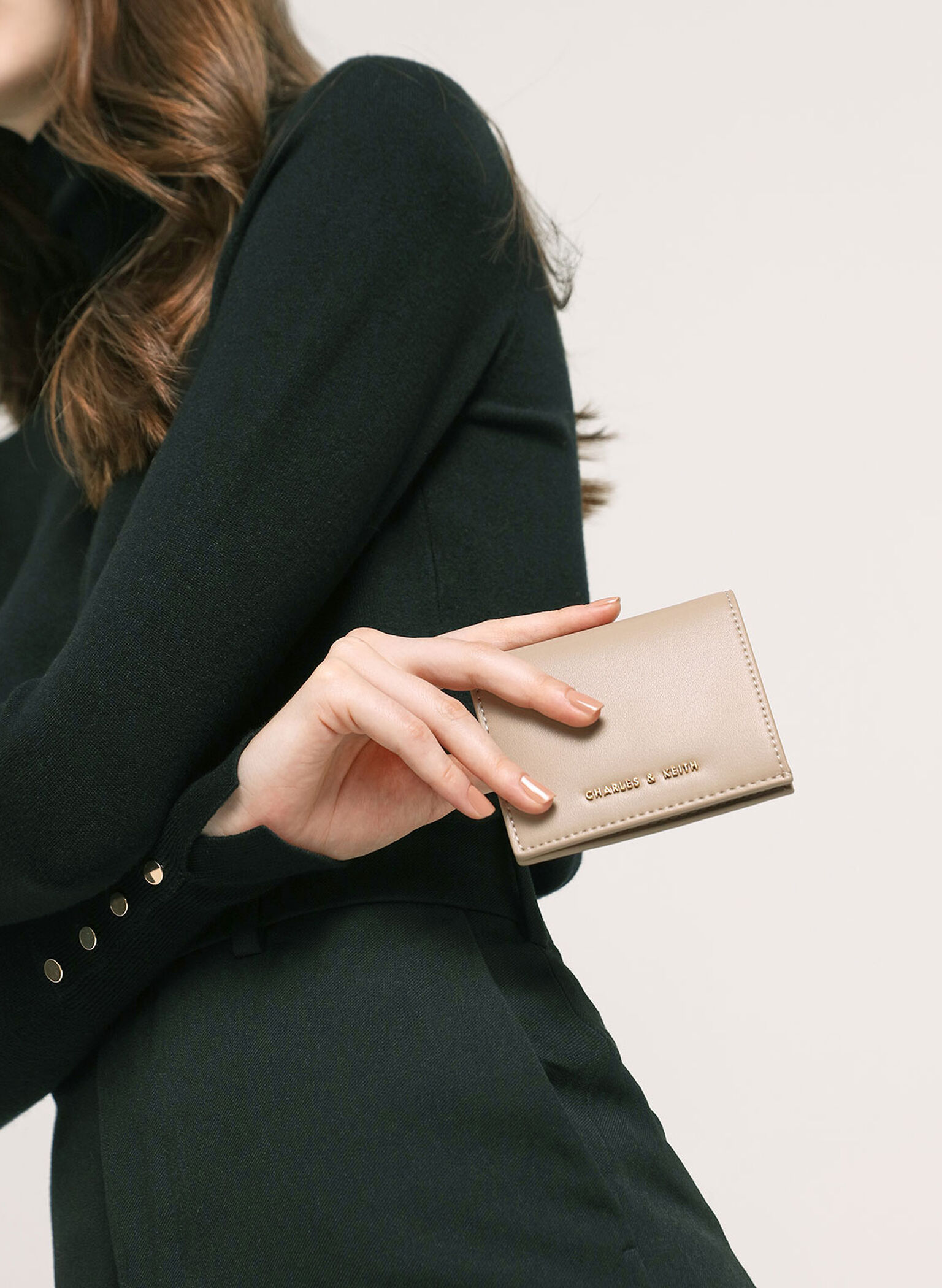 Daisy Bi-Fold Small Wallet, Sand, hi-res