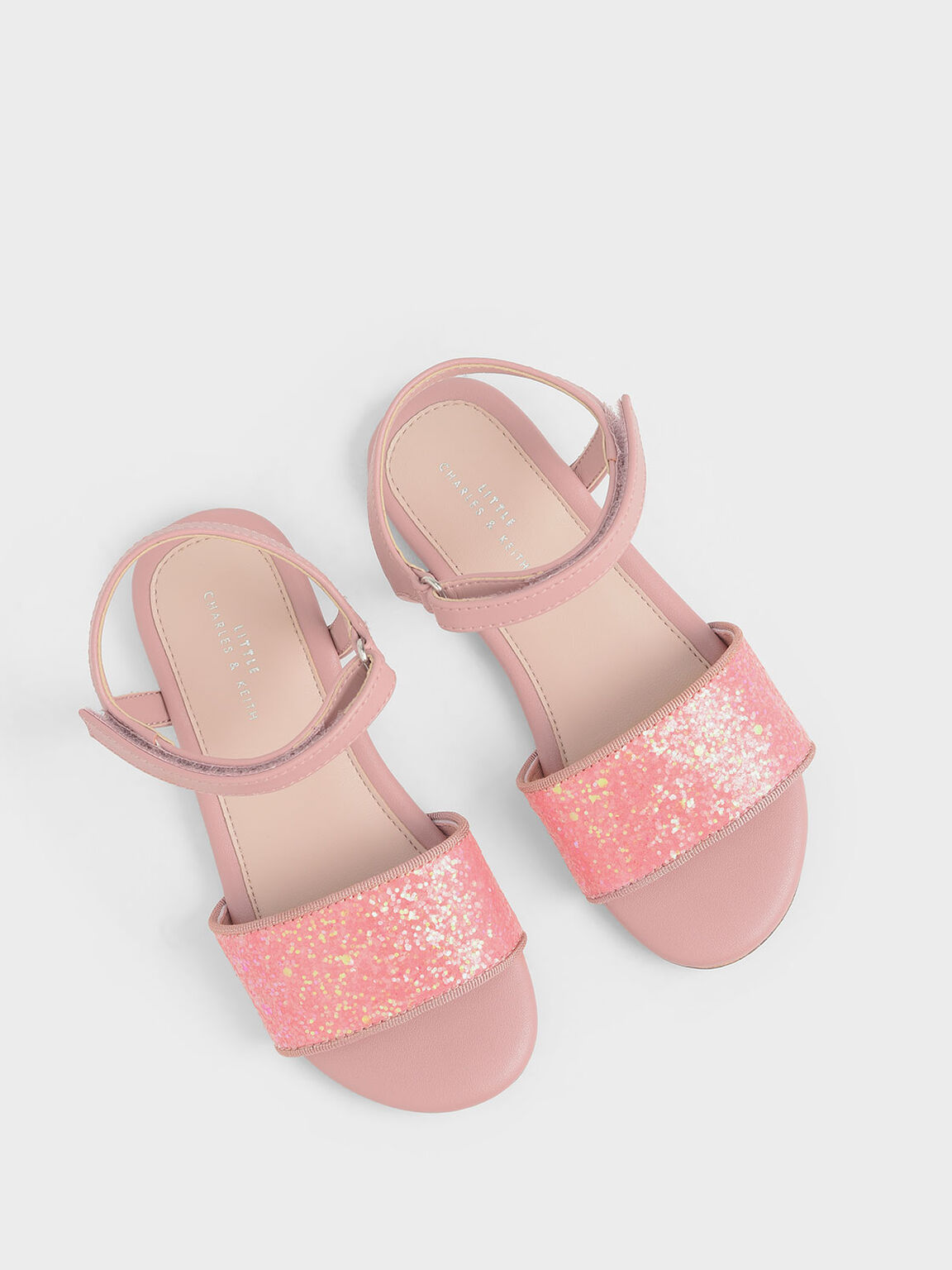 Girls&apos; Glitter Sandals, Pink, hi-res