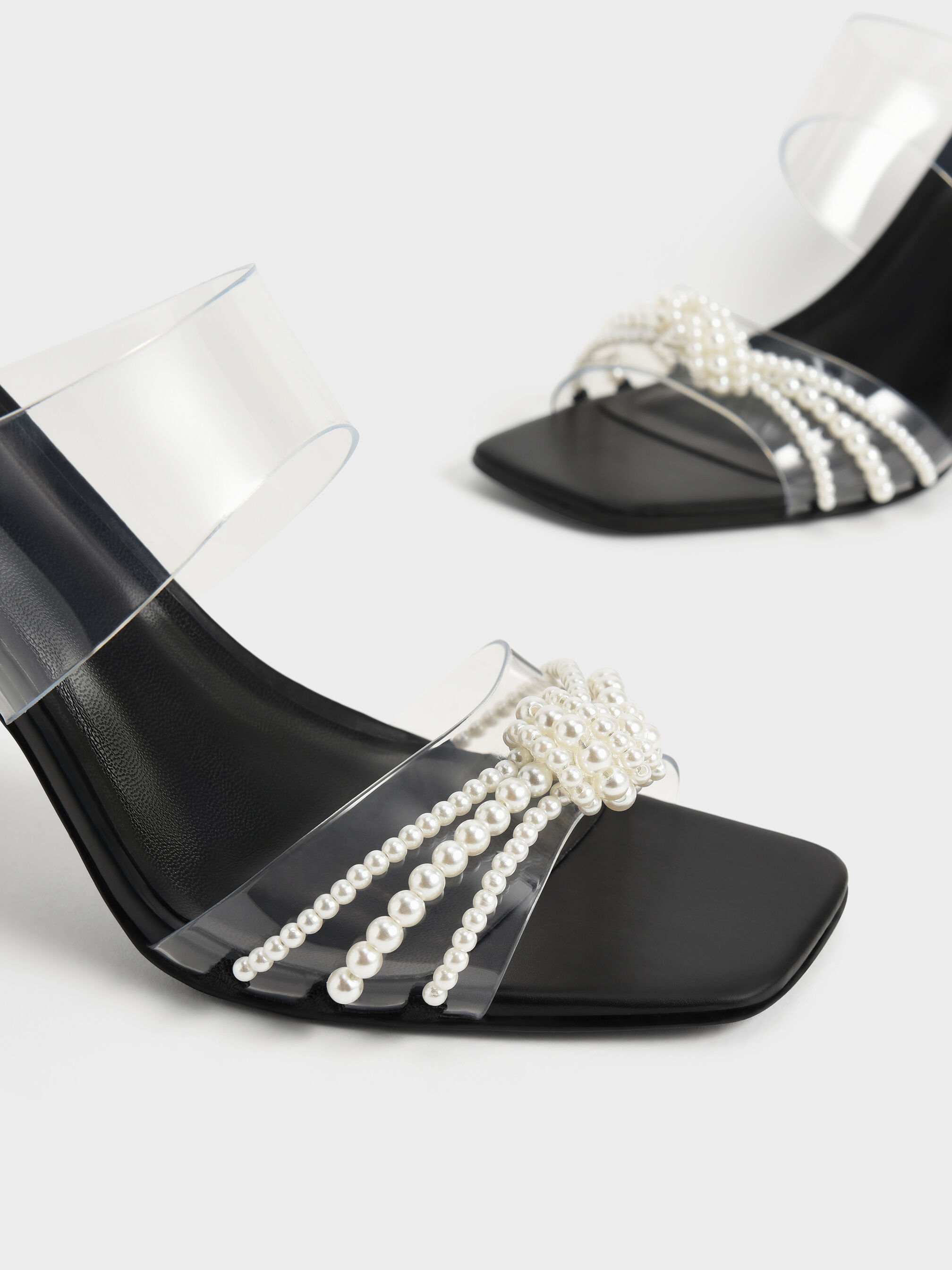 Zara pearl mules clearance