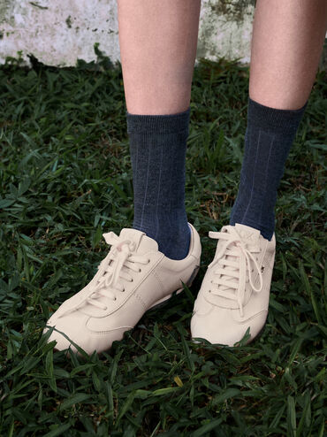 Jace Leather Sneakers, Chalk, hi-res