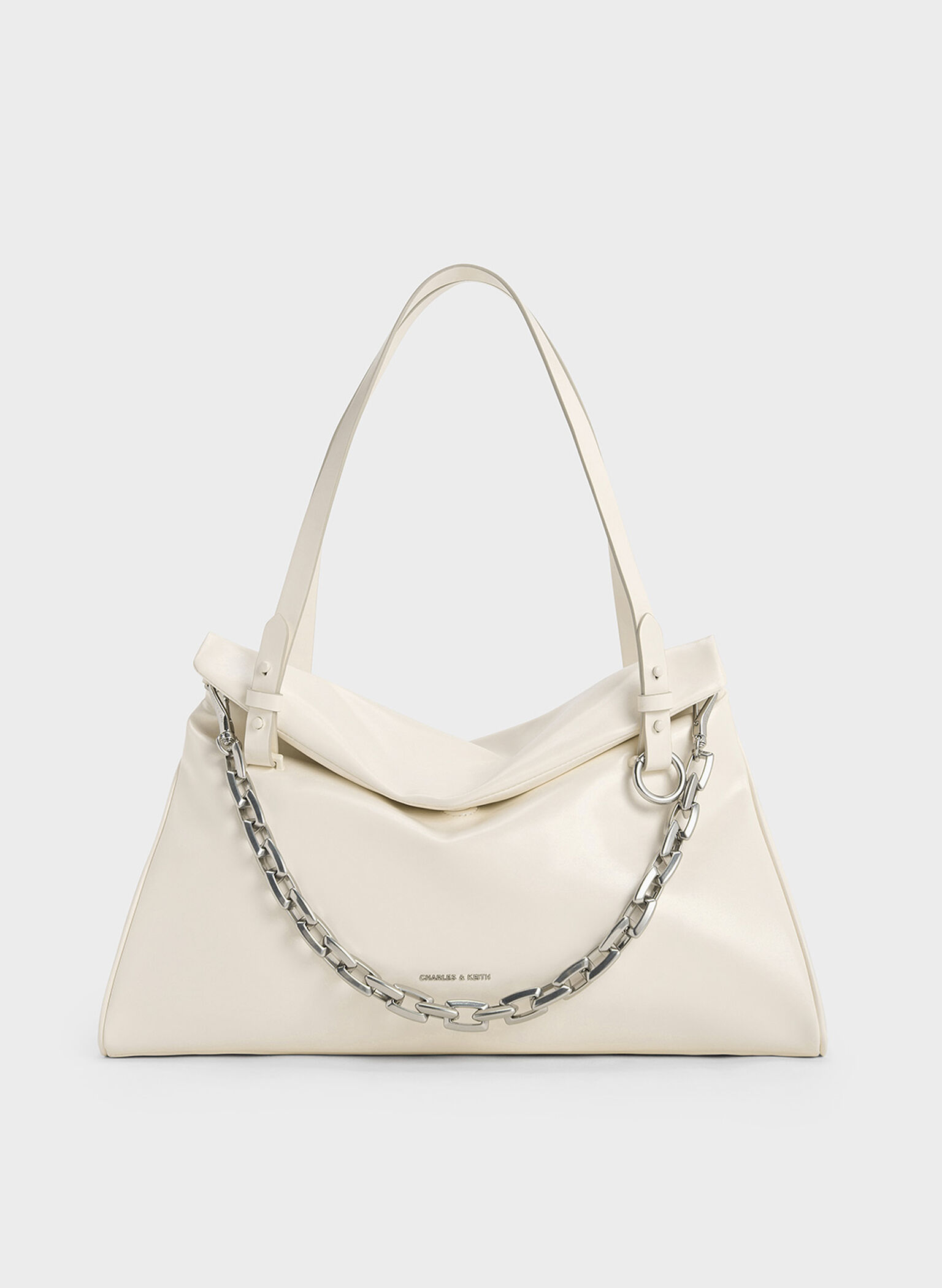 Andromeda Chunky-Chain Trapeze Tote Bag, Cream, hi-res