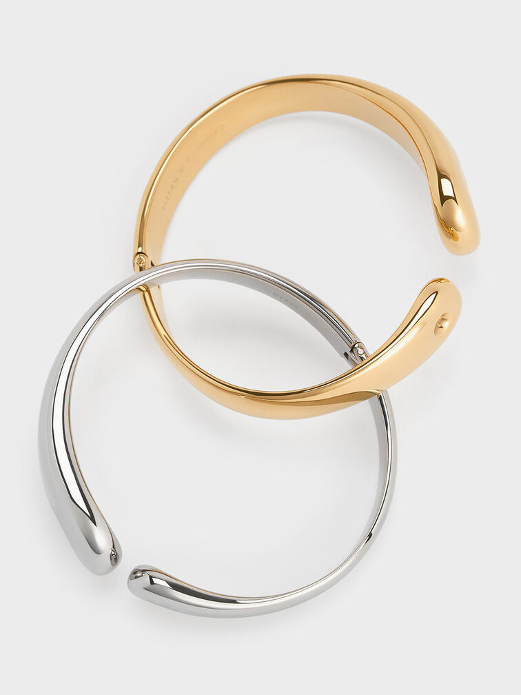 Eimear Cuff Bangle, Gold, hi-res