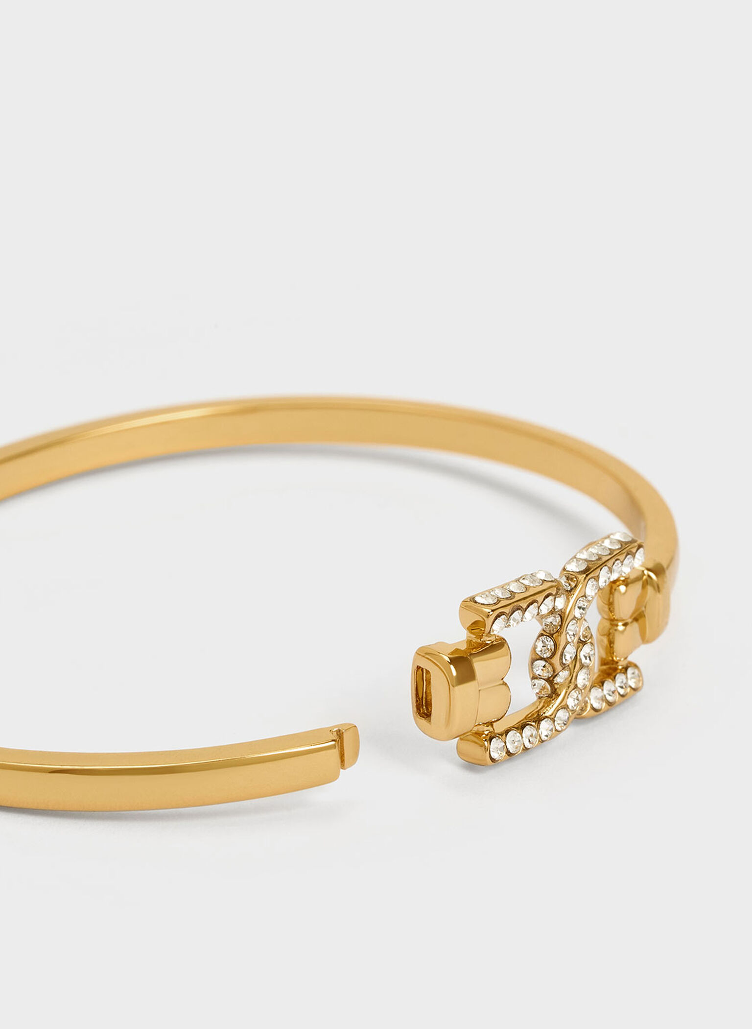 Gabine Swarovski Crystal Cuff Bangle, Gold, hi-res