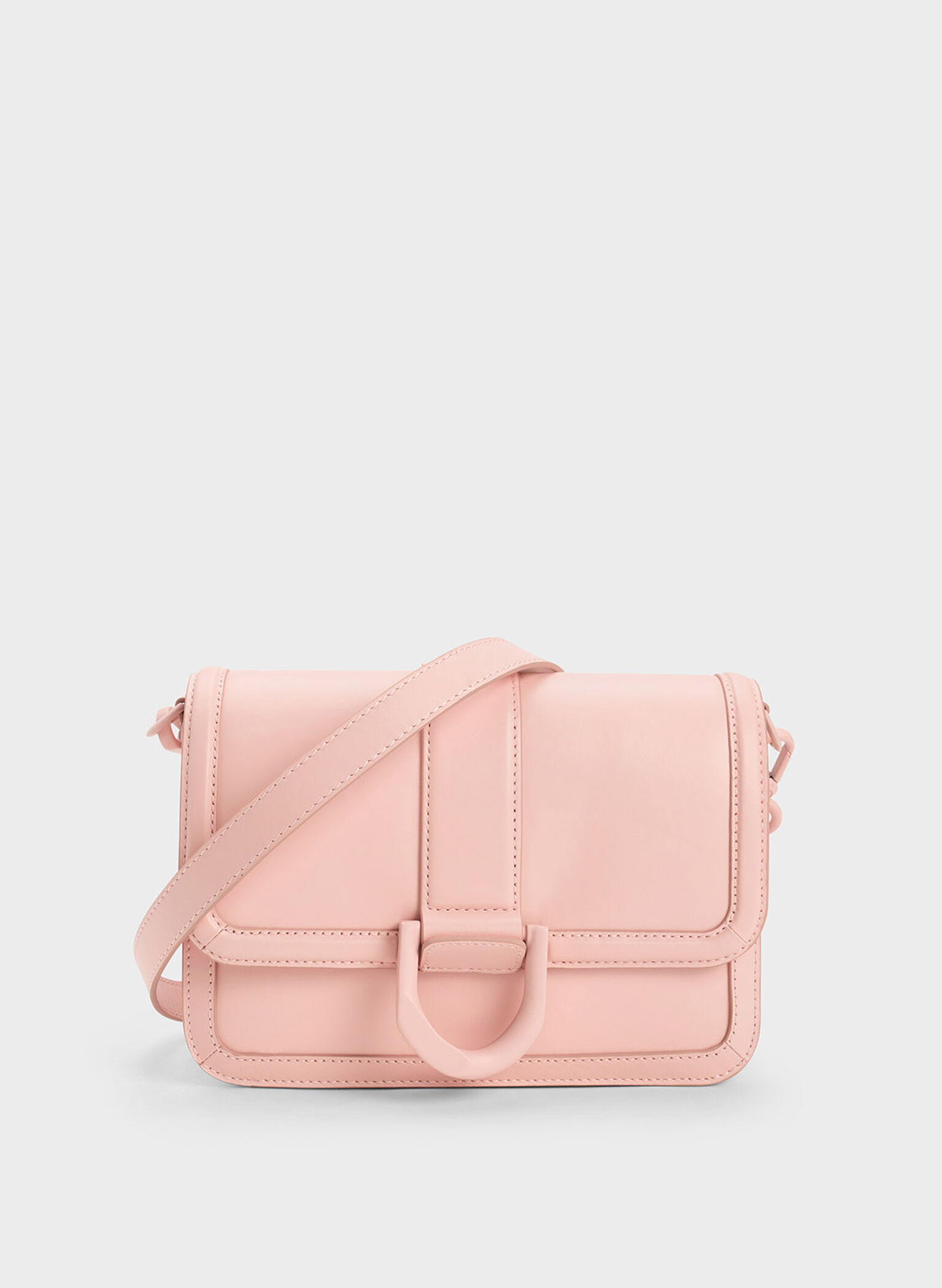 Gabine Leather Crossbody Bag, Pink, hi-res