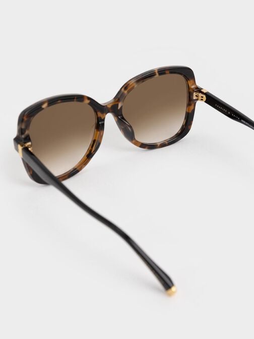 Recycled Acetate Tortoiseshell Butterfly Sunglasses, T. Shell, hi-res