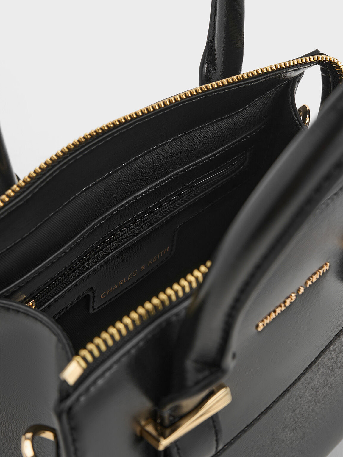 Charles and keith large structured tote bag online