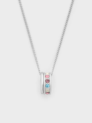 Maeve Crystal-Embellished Necklace, Silver, hi-res