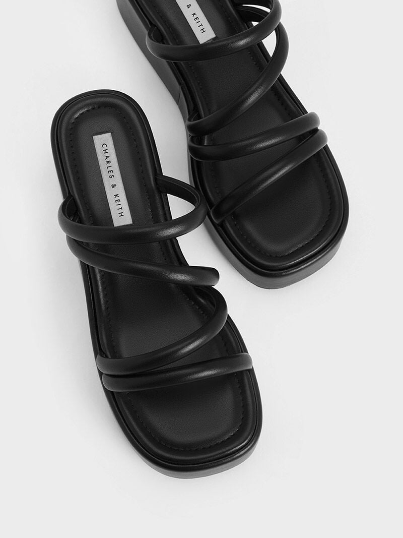 Black slide discount on wedges