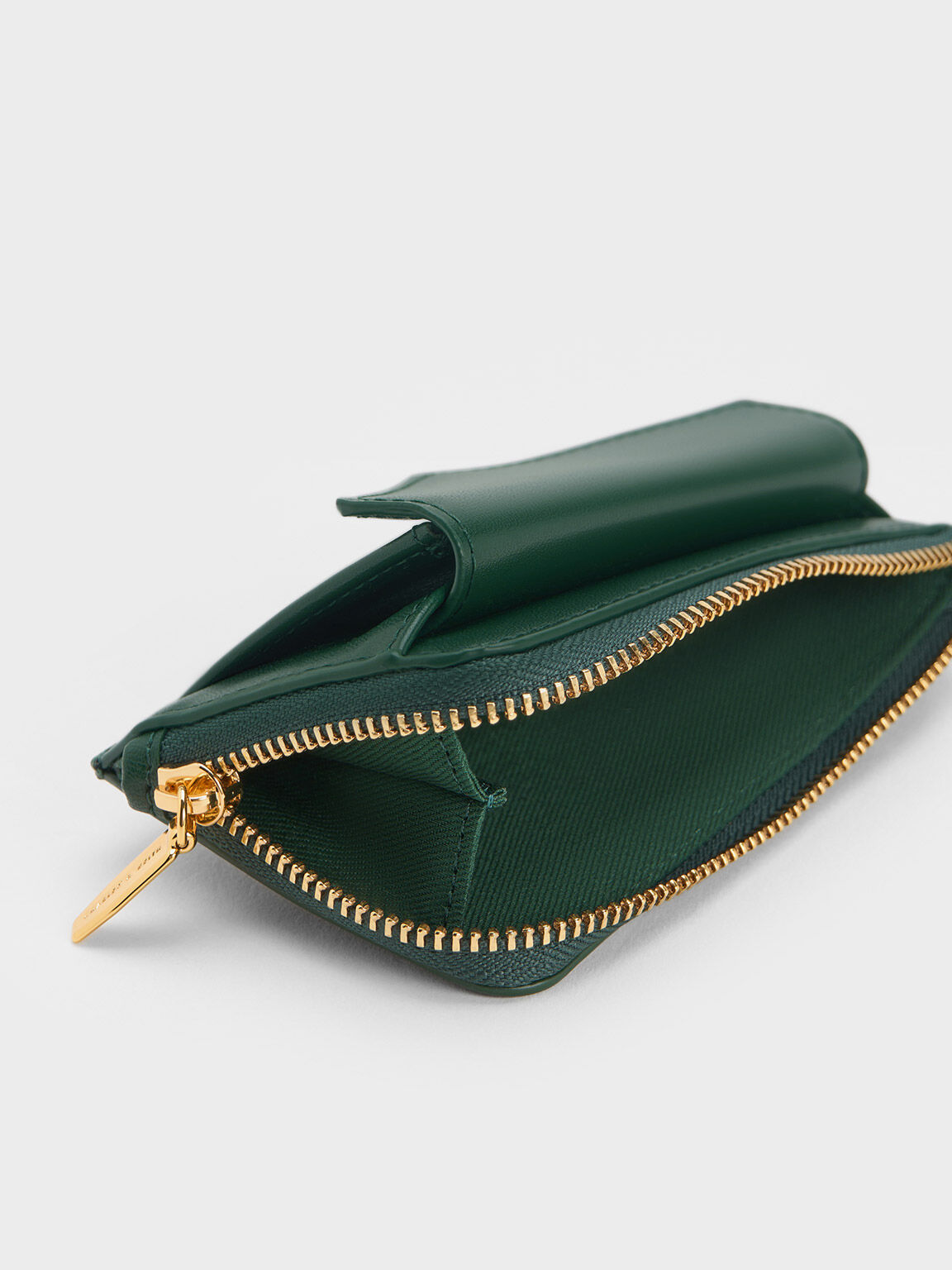 Dark Green Eudora Envelope Card Holder CHARLES KEITH UK