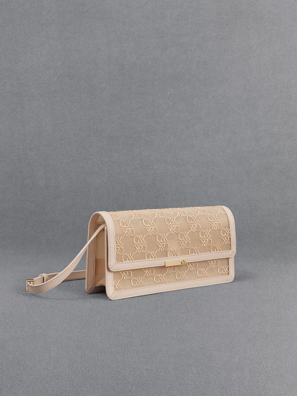 Beige sales leather purse