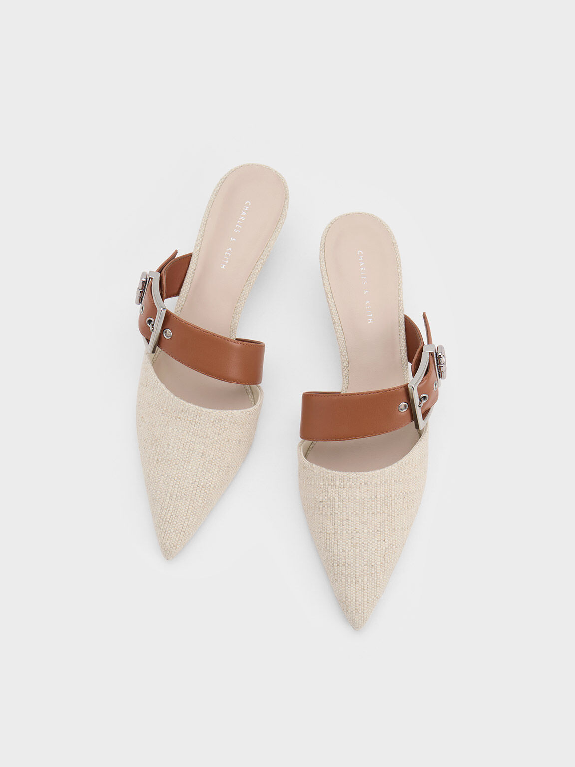 Linen mules best sale