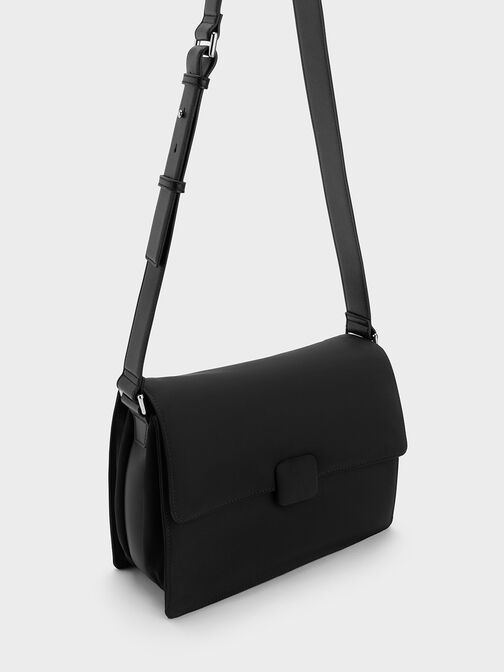 Koa Nylon Crossbody Bag, Black, hi-res