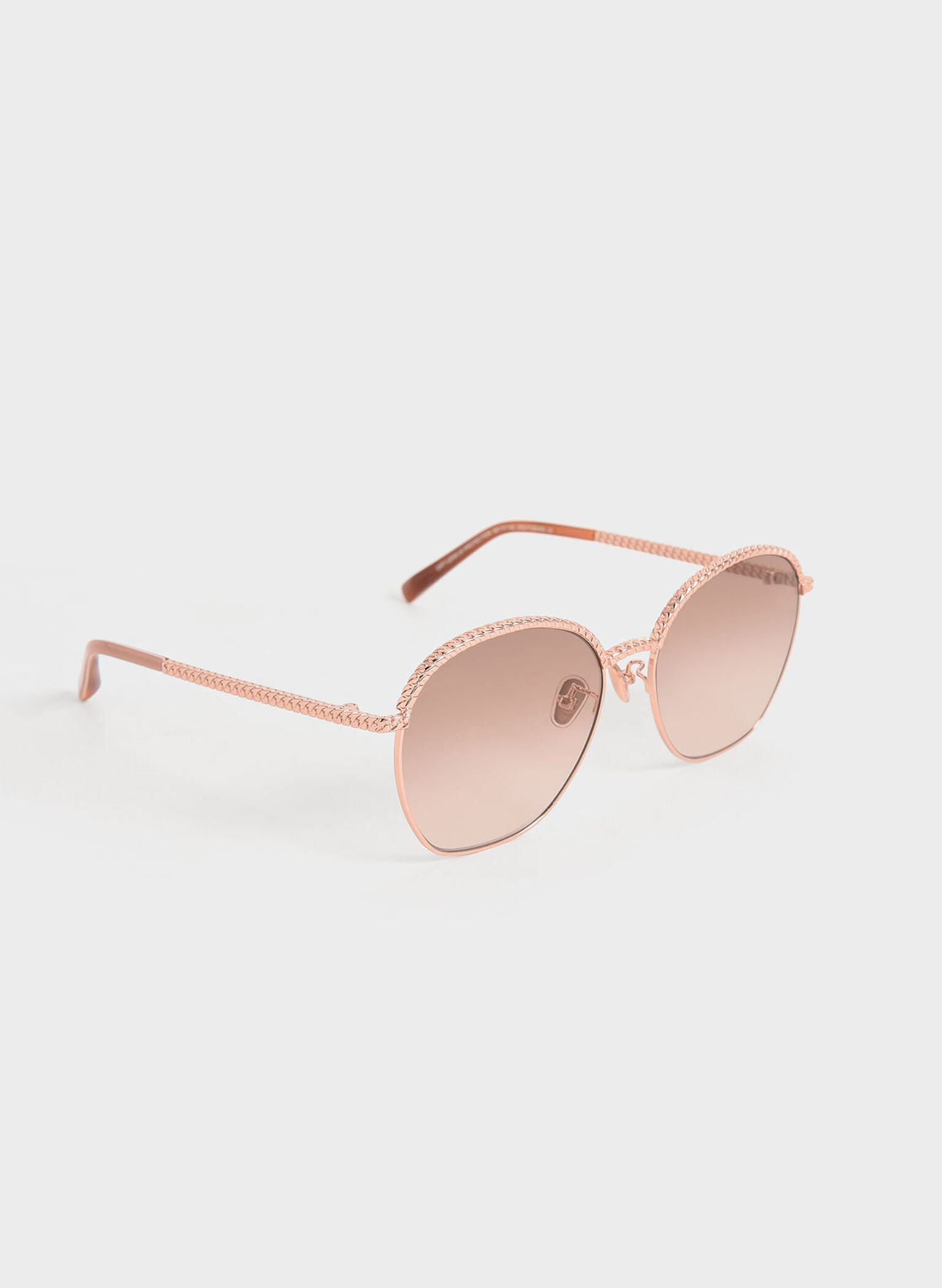 Braided Butterfly Sunglasses, Rose Gold, hi-res