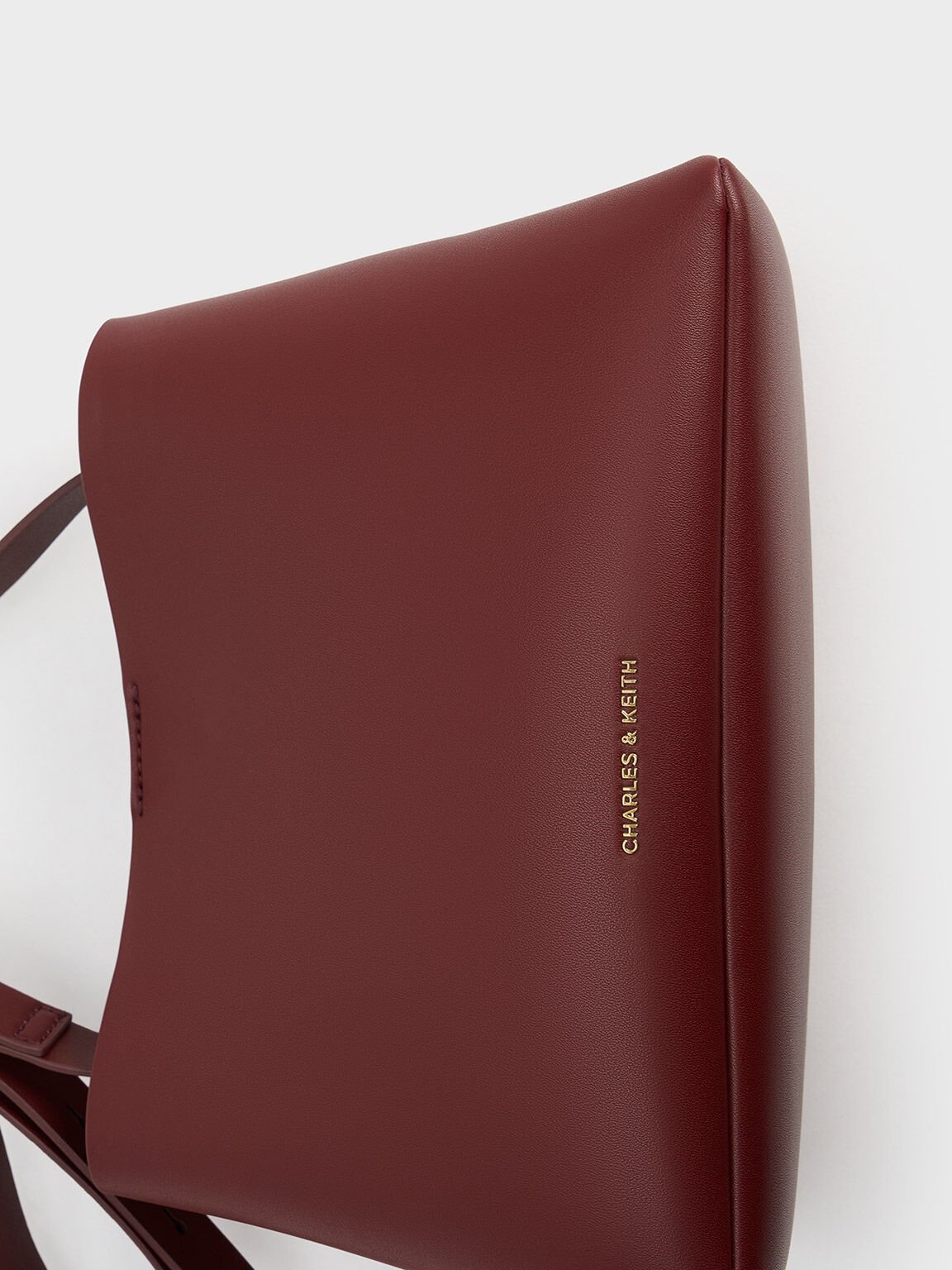 Charles and keith maroon top bag