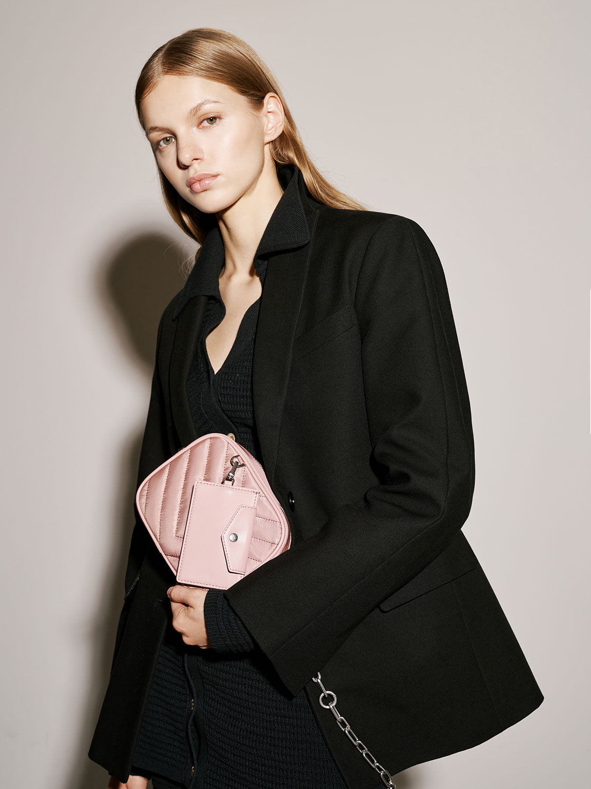 The Anniversary Series: Sonia Recycled Nylon Boxy Bag, Pink, hi-res