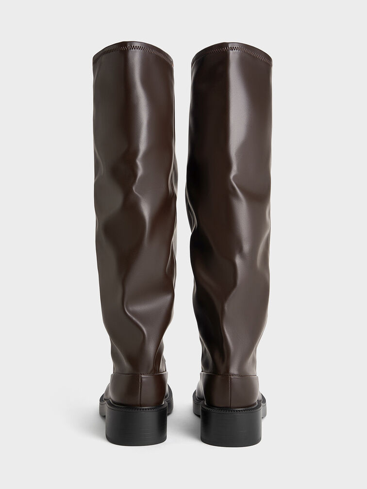 Jett Knee-High Boots, Dark Brown, hi-res