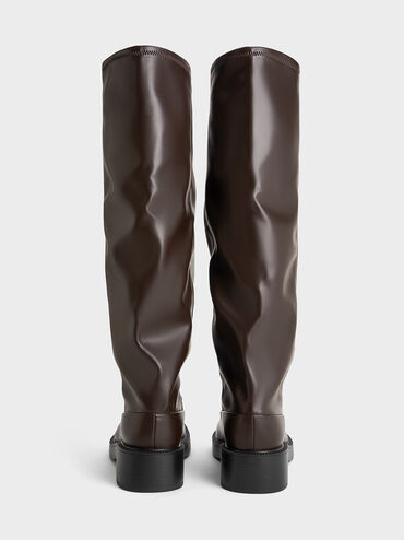 Jett Knee-High Boots, Dark Brown, hi-res
