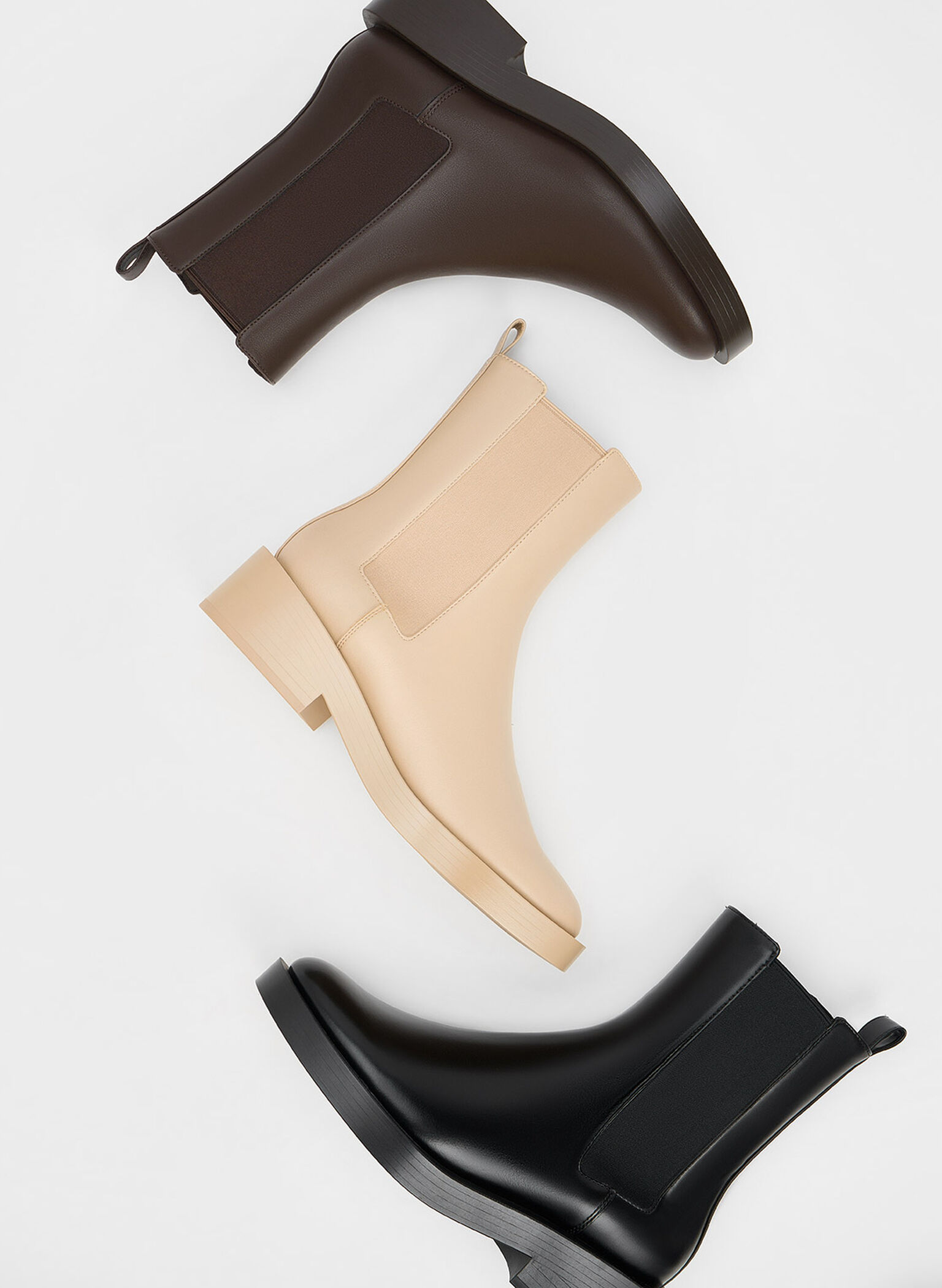 Pull-Tab Chelsea Boots, Black, hi-res