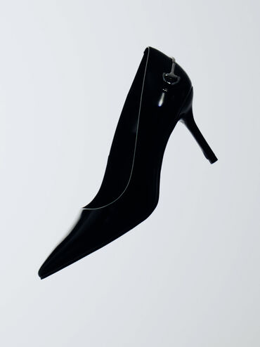 Erinna Metallic-Accent Pointed-Toe Pumps, Black Box, hi-res