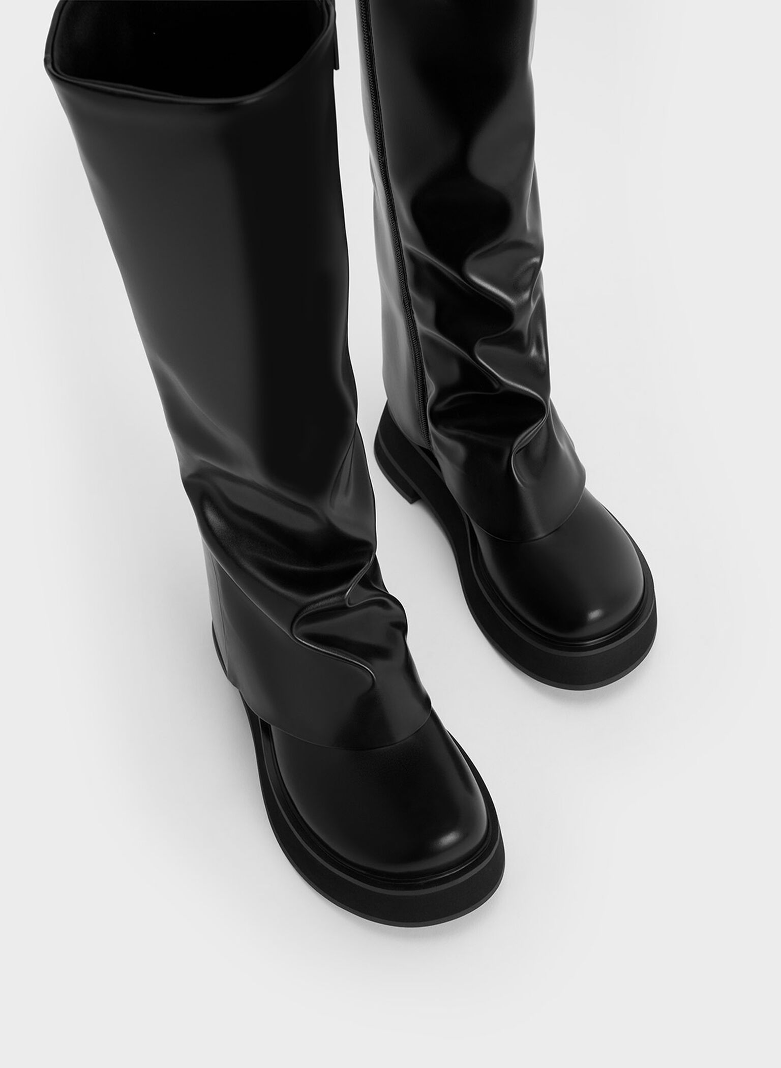 Cove Platform Knee-High Boots, Black, hi-res