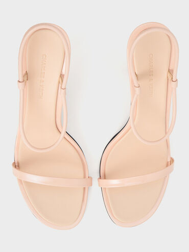 Stiletto-Heel Ankle-Strap Pumps, Blush, hi-res