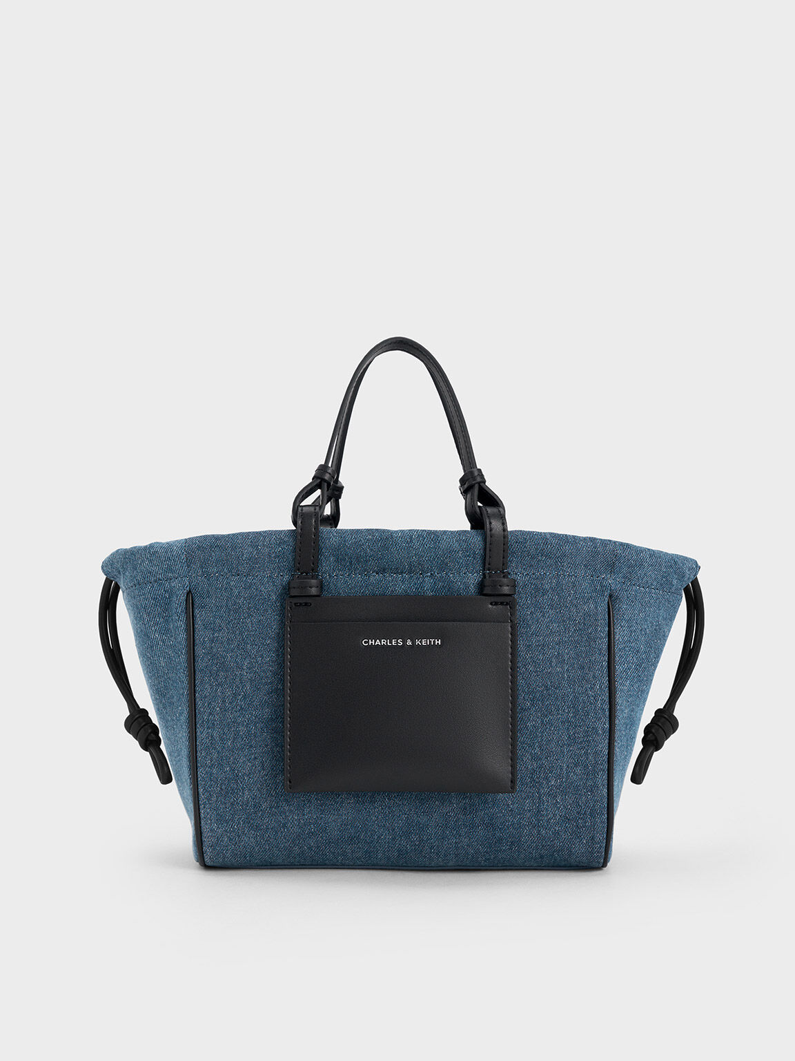 Babylon Denim Drawstring Tote Bag Denim Blue