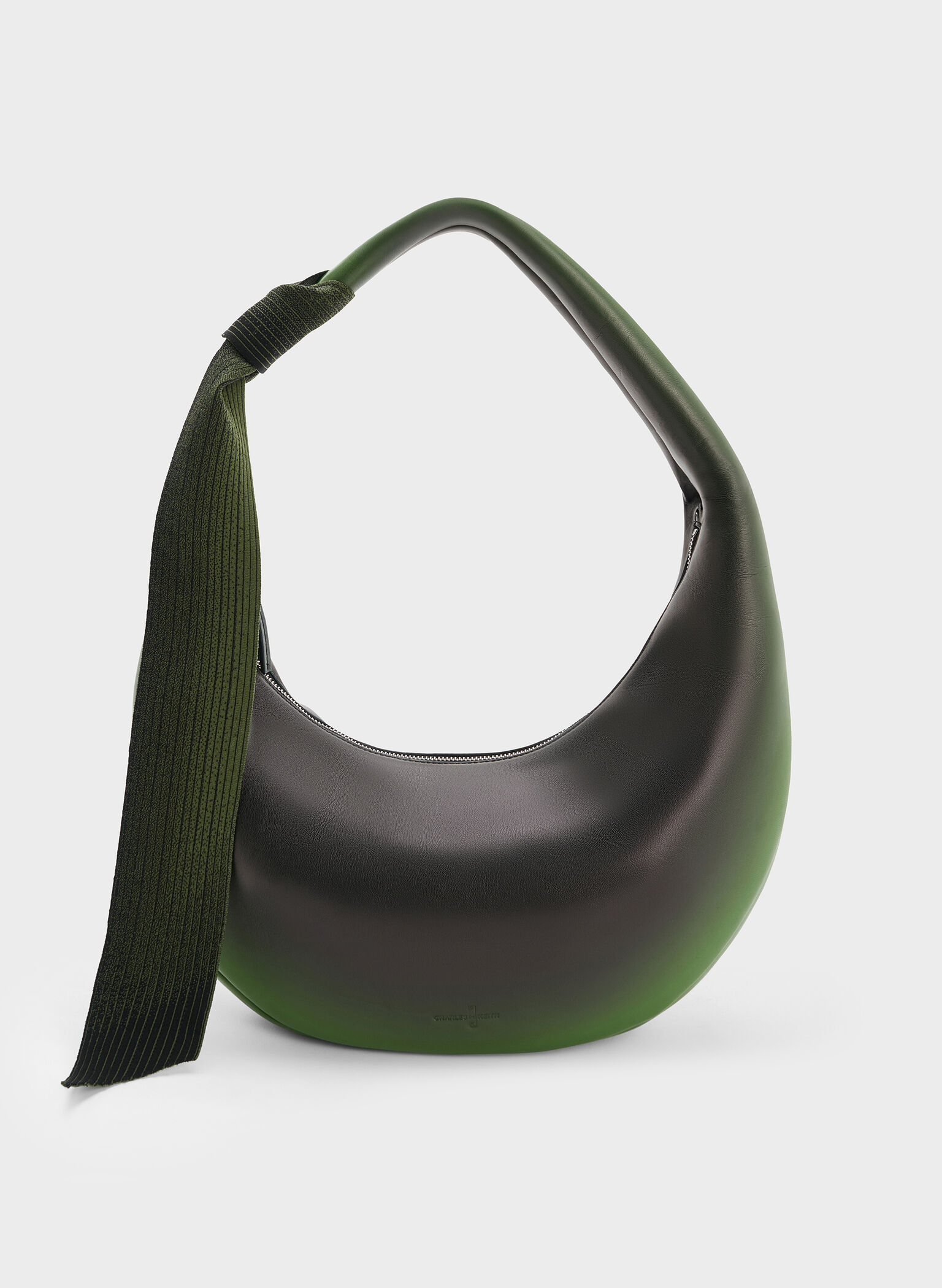 Toni Gradient Knotted Crescent Hobo Bag, Green, hi-res