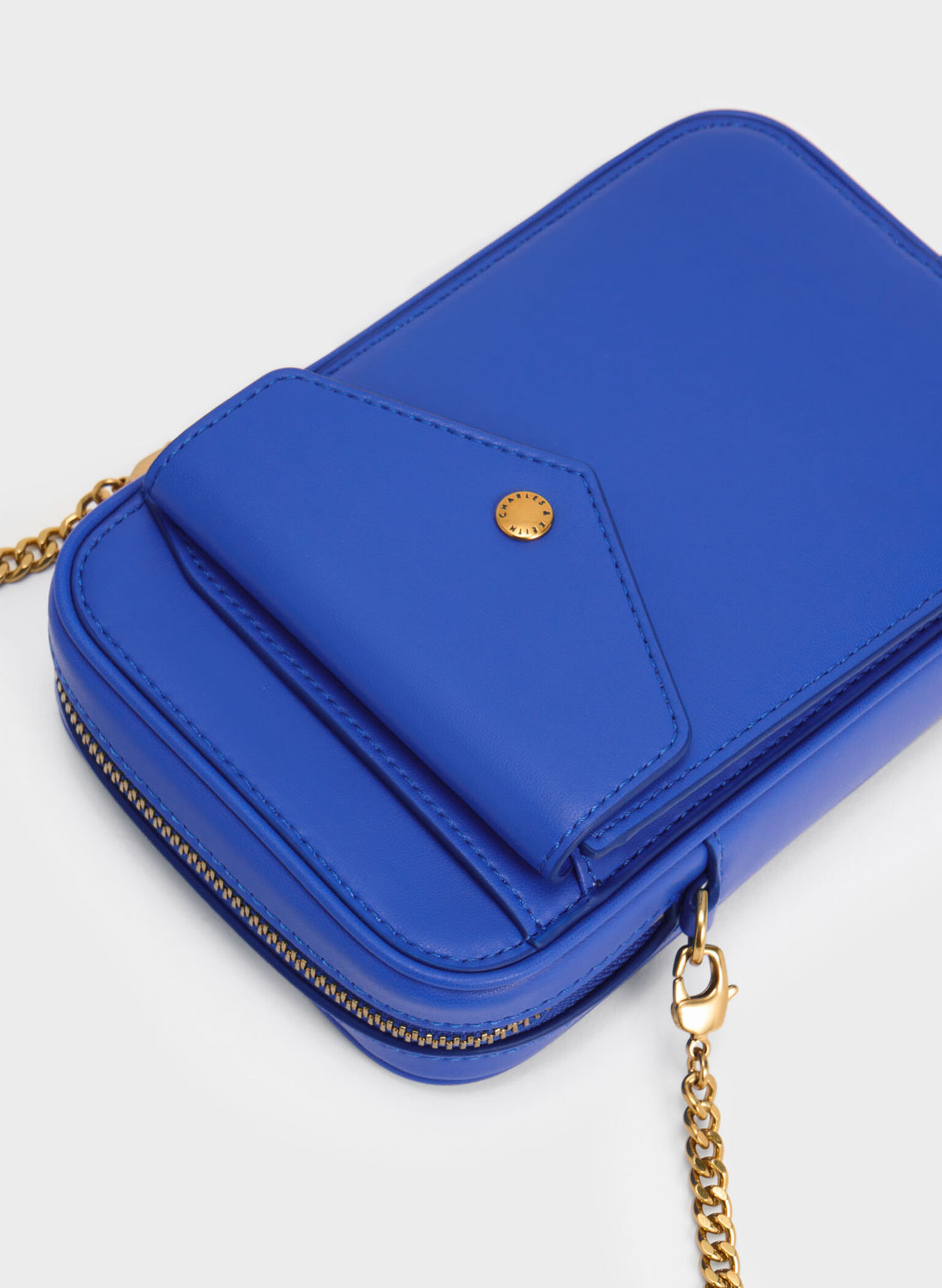 Bonnie Padded Phone Pouch, Cerulean, hi-res