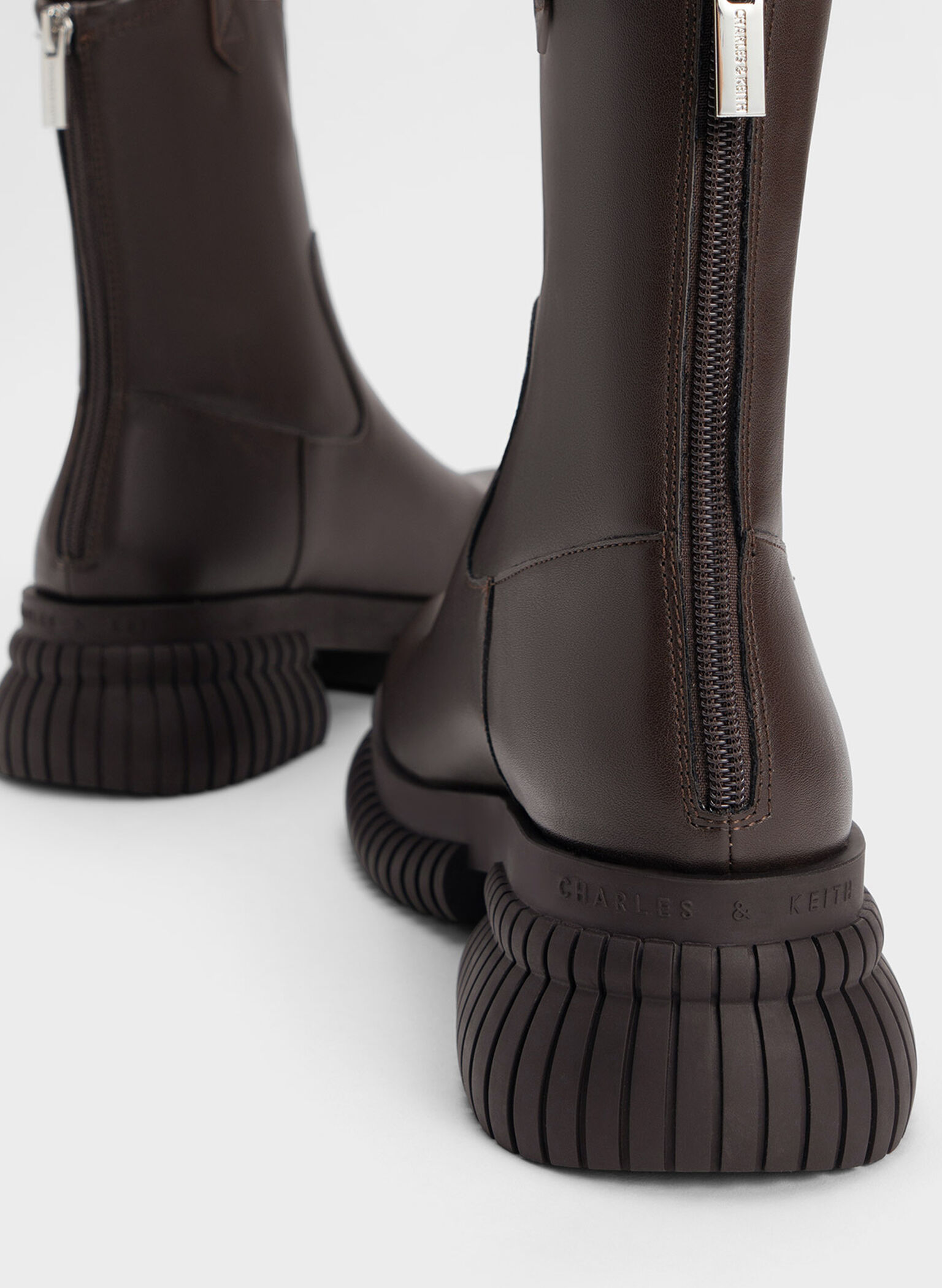 Cowboy Platform Ankle Boots, Dark Brown, hi-res