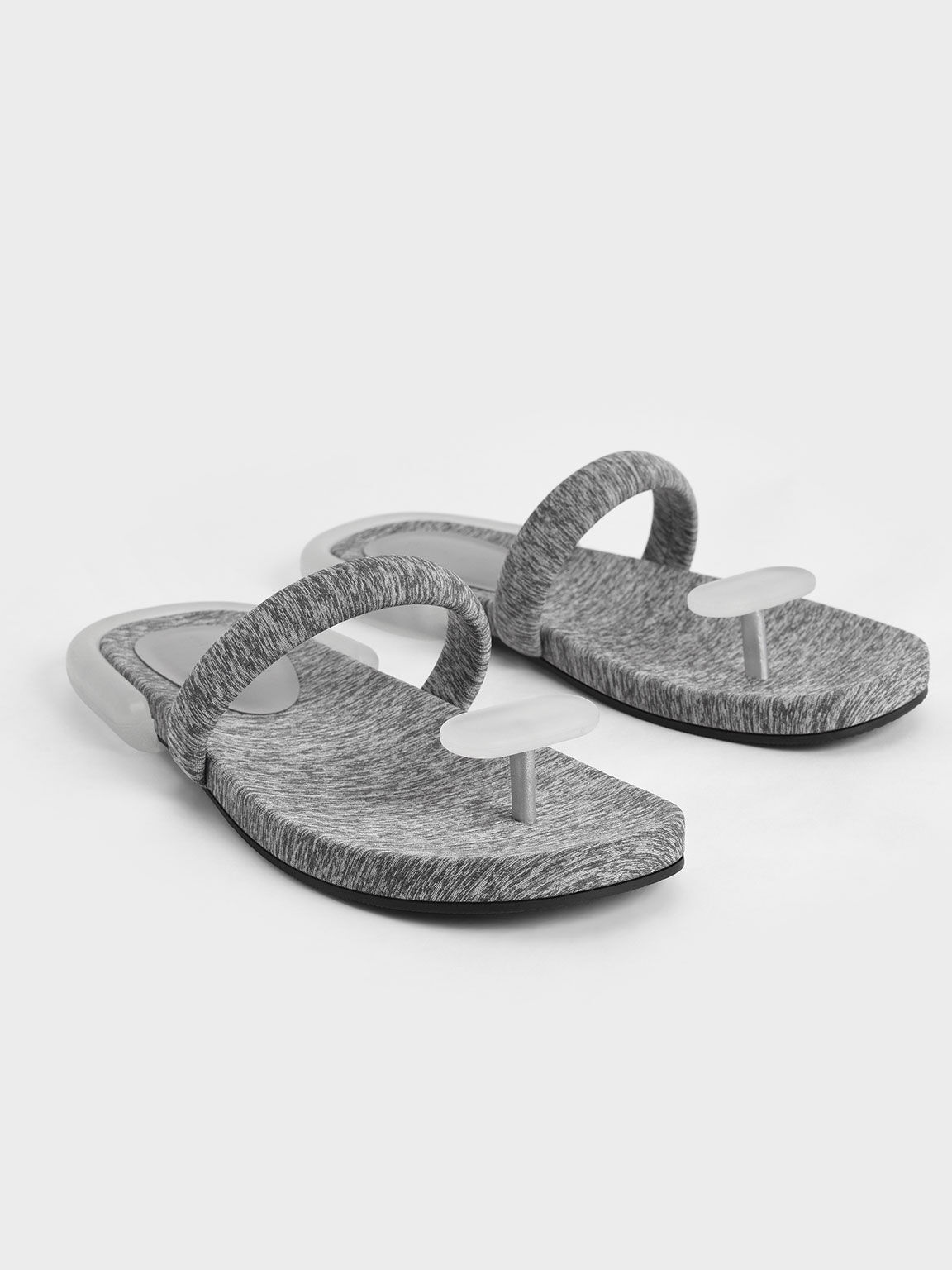 Electra Recycled Polyester Thong Sandals, Light Grey, hi-res