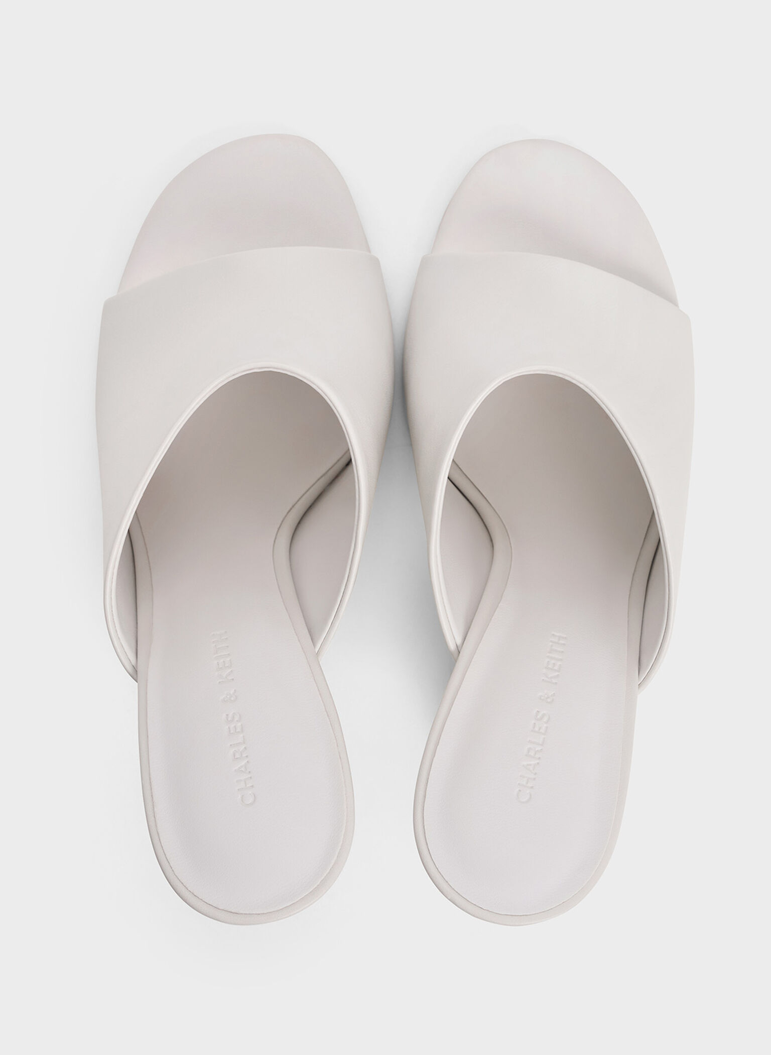 Wide-Strap Sculptural-Heel Wedges, White, hi-res