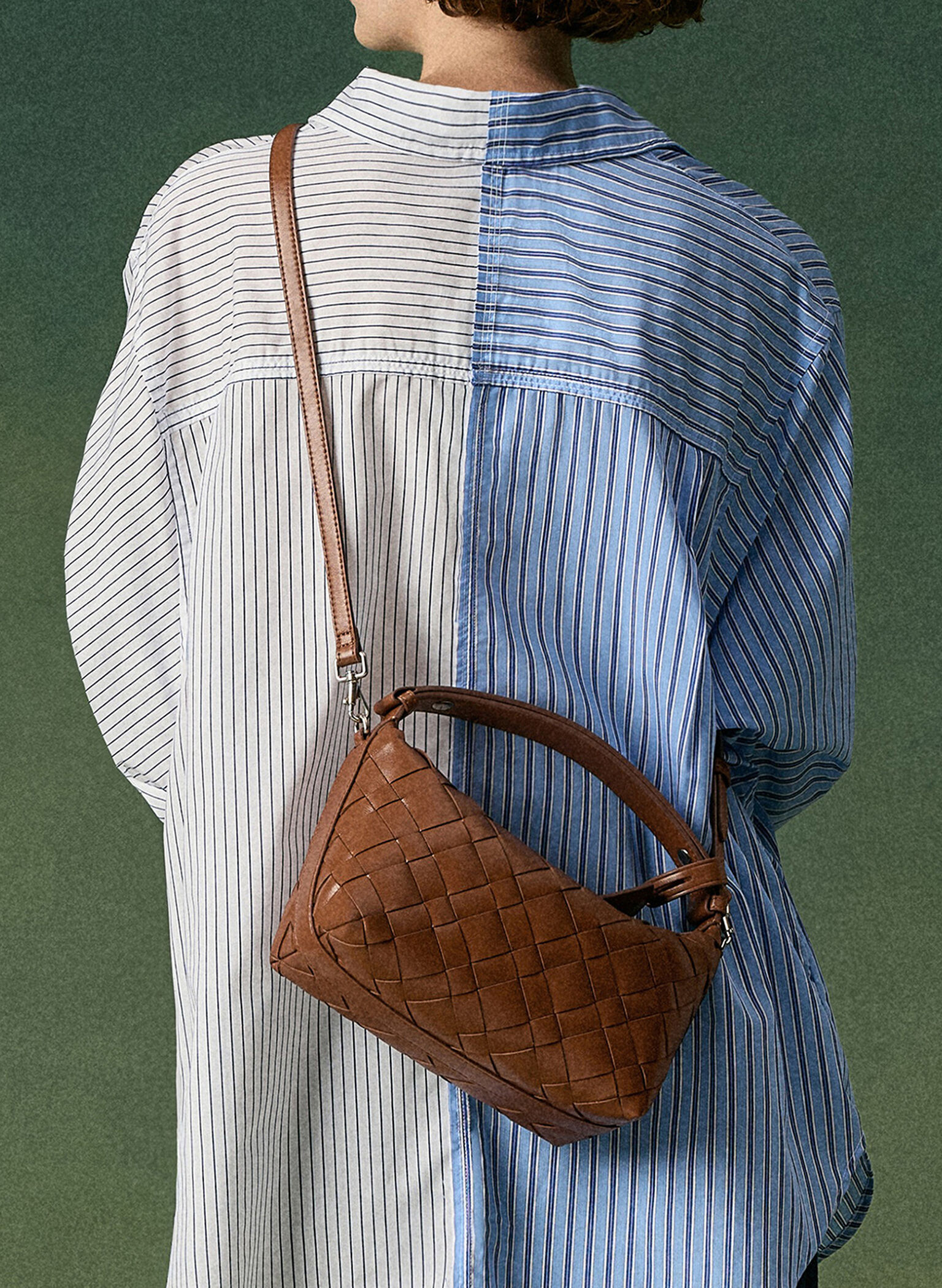 Ivette Woven Shoulder Bag, Chocolate, hi-res