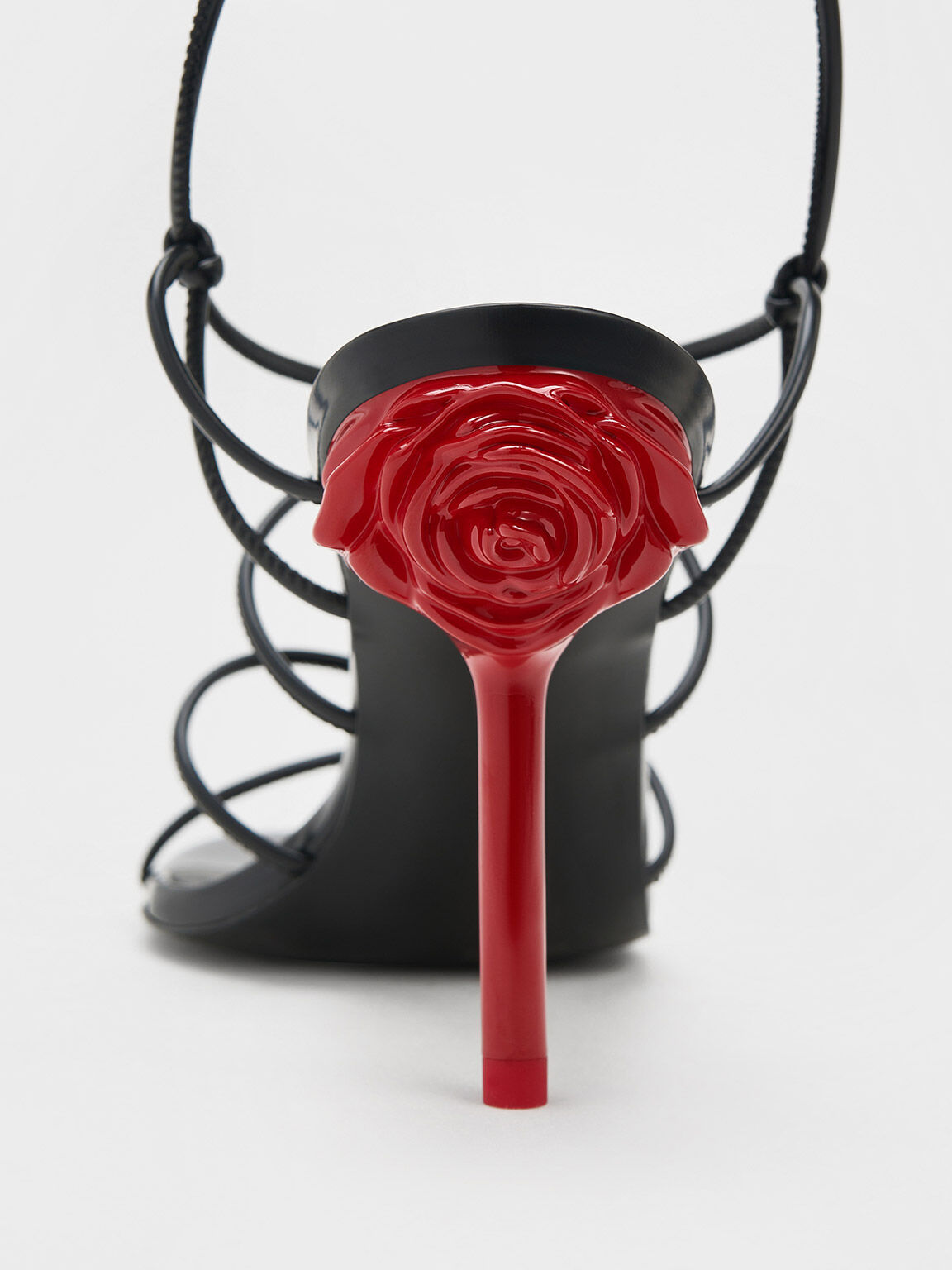 Black Box Flor Rose Heel Strappy Sandals CHARLES KEITH UK