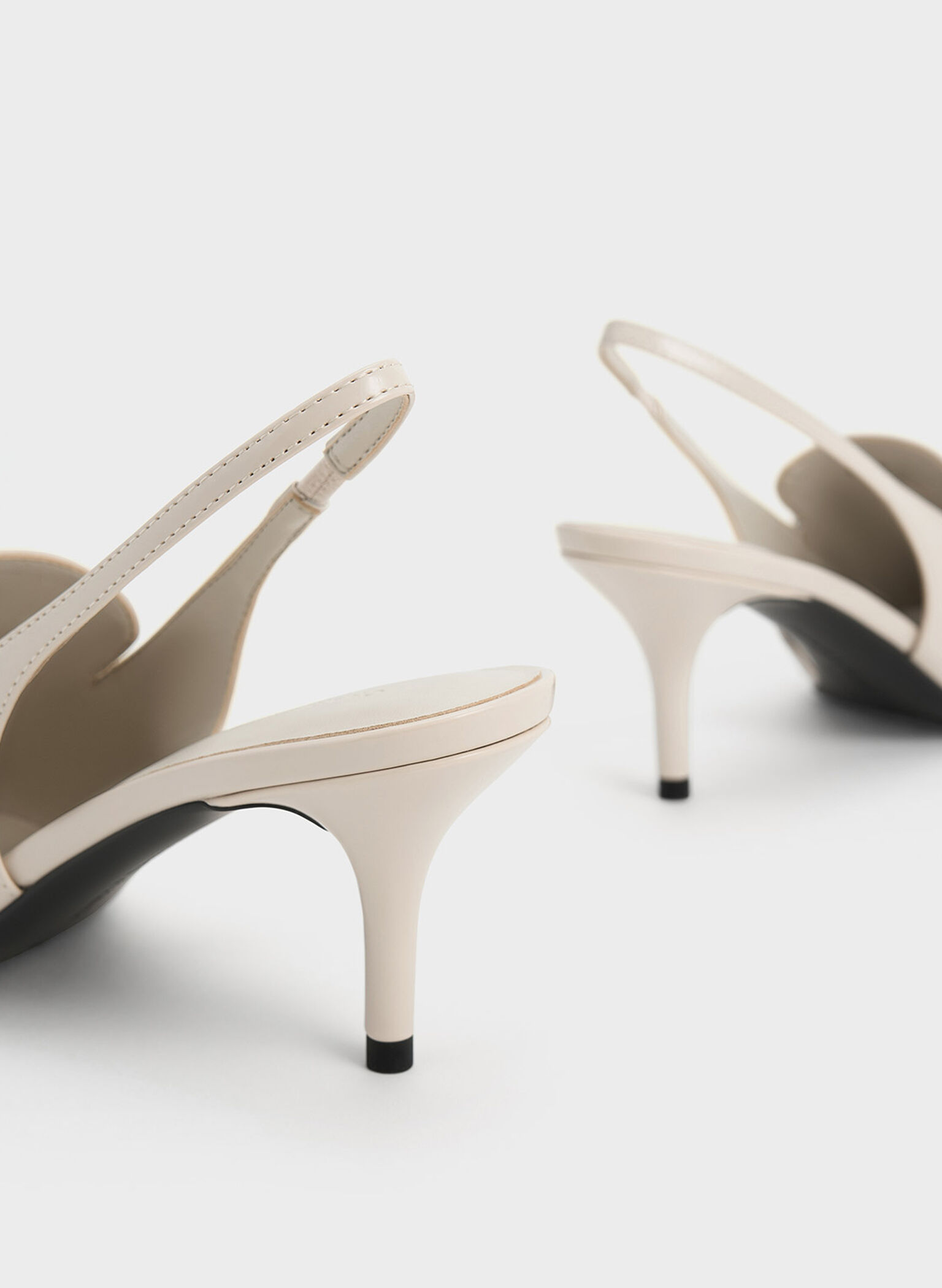 Catelaya Metallic Accent Slingback Pumps, Chalk, hi-res