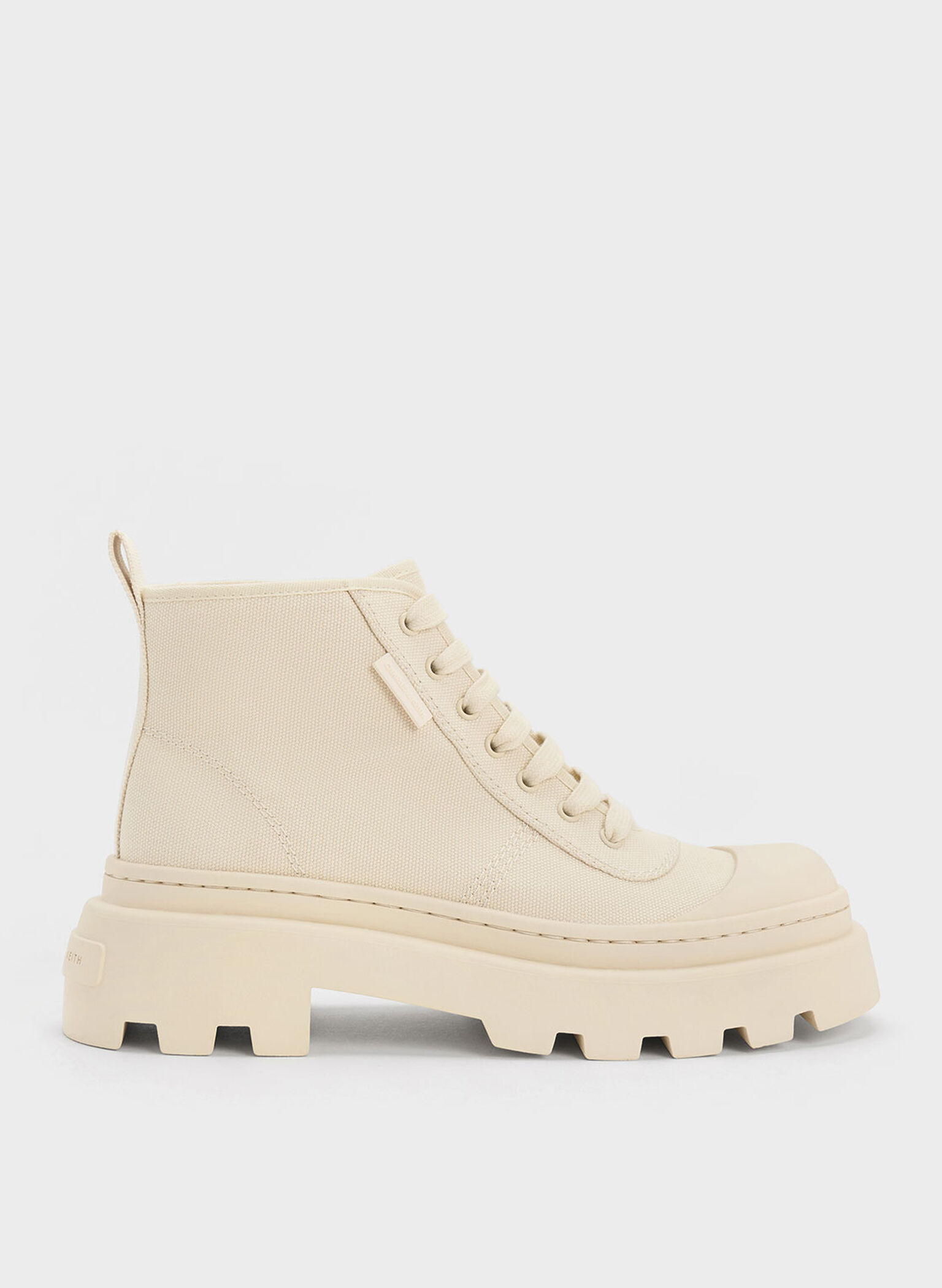 Canvas High-Top Sneakers, Chalk, hi-res