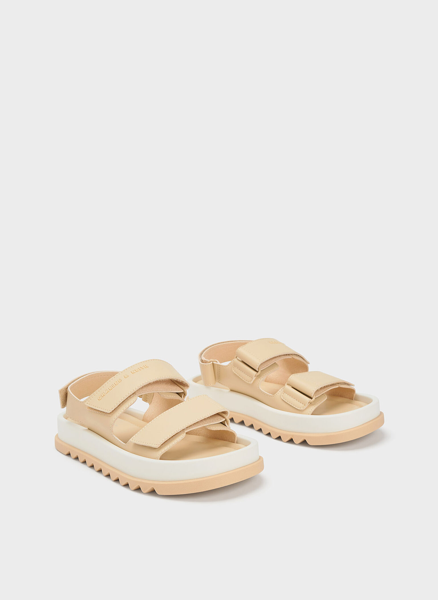 Buckled Sports Sandals, Sand, hi-res