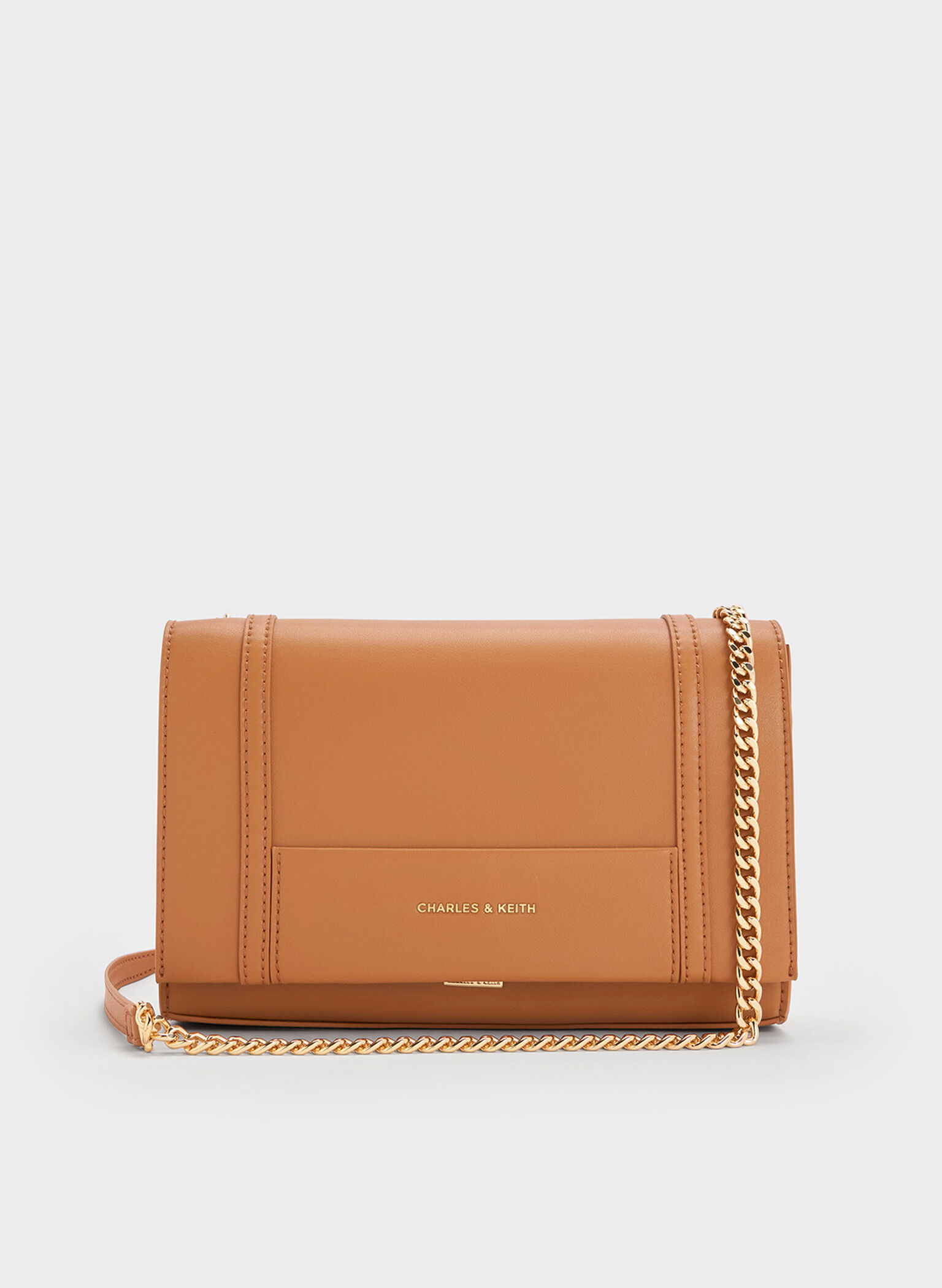 Shalia Chain-Strap Shoulder Bag, Russet Brown, hi-res