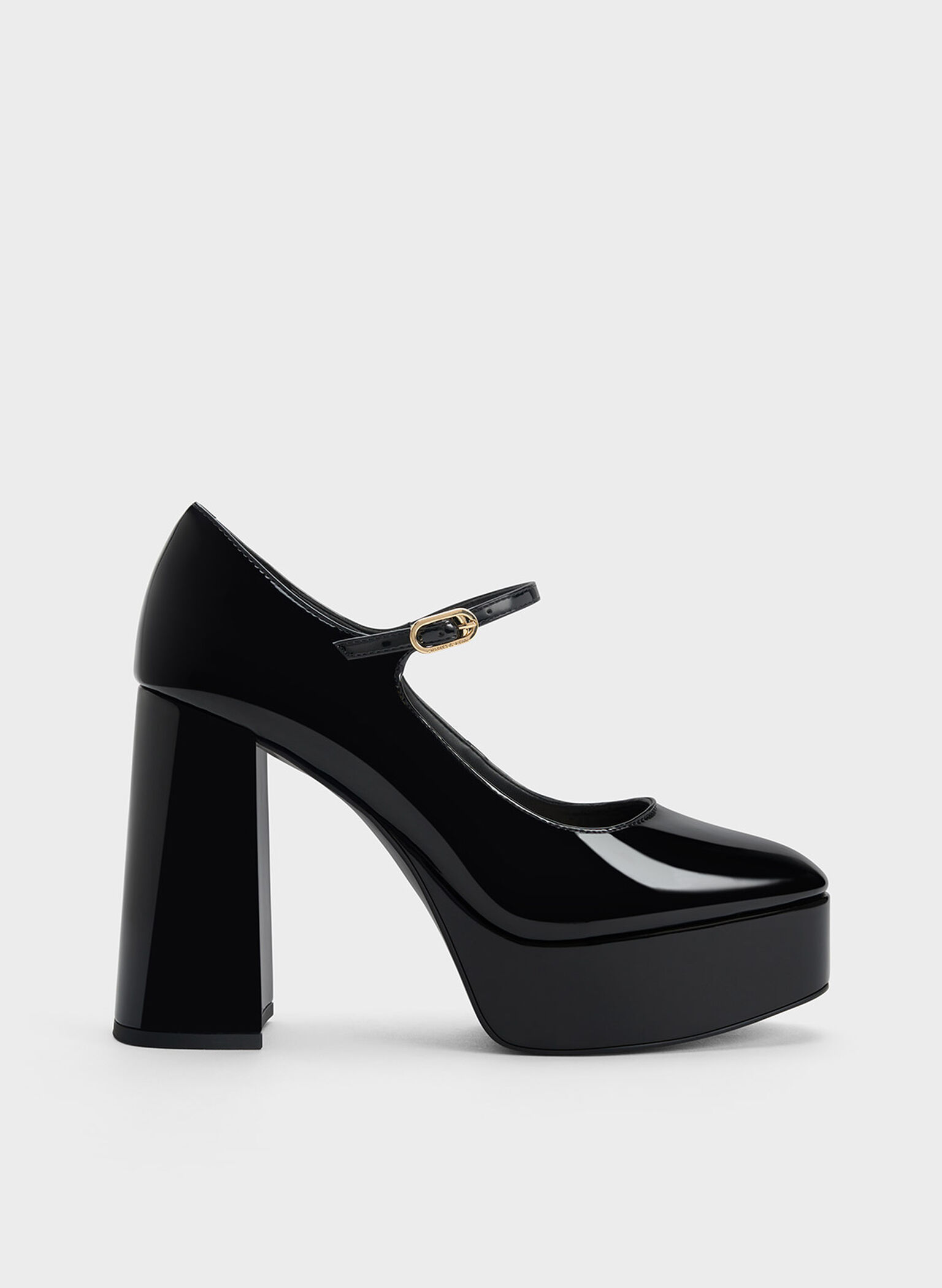 Jemma Patent Platform Mary Jane Pumps, Black Patent, hi-res